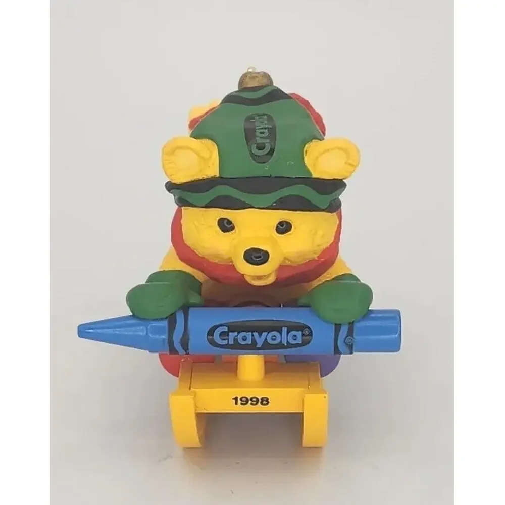 1998 Hallmark‎ Keepsake Bright Sledding Colors Crayola Christmas Ornament U236